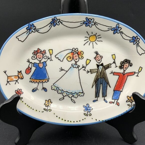 Designed by Brunelli Made in Italy Oval Wedding Party Trinket Dish - Picture 5 of 6